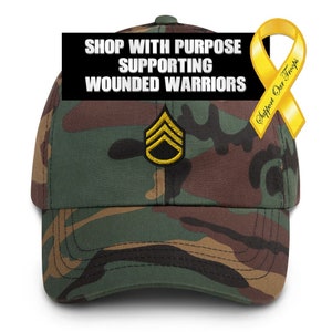 Staff Sergeant Army Badge - Premium Dad Hat - Military - Armed Forces