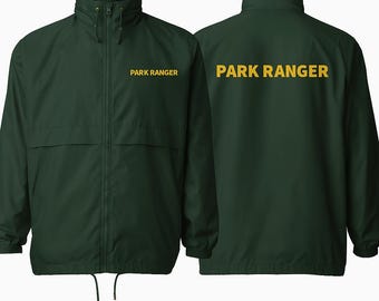 Park Ranger Windbreaker – Premium Lightweight Park Uniform Outdoor Jacket – Embroidered All-Weather Patrol Gear