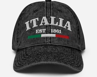 Italia - Premium Vintage Baumwolltwill Cap