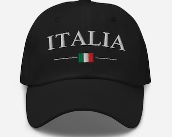 Italia - Premium Embroidered Dad Hat - Italian Flag Heritage Cap
