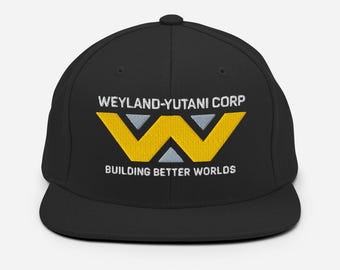 Weyland-Yutani Corp Hat - Premium Embroidered Snapback Hat - Alien Movie Employee Uniform Cap