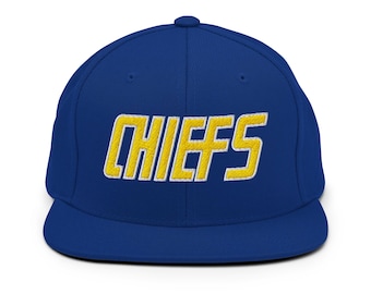Chiefs – Czapka z daszkiem z haftem premium – czapka drużyny hokejowej Slap Shot Movie