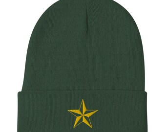 Military Star - Premium Embroidered Beanie
