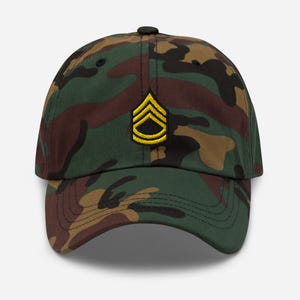 Sergeant First Class Army Badge - Premium Dad Hat - Military – Armed Forces