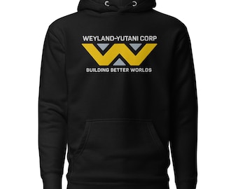 Gorra de Weyland-Yutani Corp. – Sudadera con capucha bordada premium - Construyendo mundos mejores – Uniforme de empleado de la película Alien