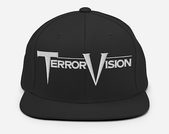 TerrorVision – Premium Embroidered Snapback Hat – Classic 80s Horror Cult Sci-Fi Movie Cap