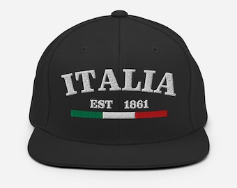 Italia - Hochwertige Snapback Cap - Italienischer Stolz