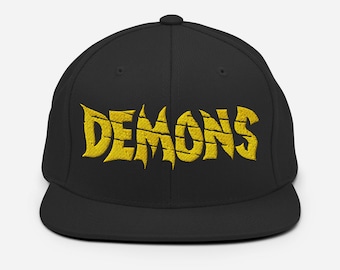 Demons – Premium Embroidered Snapback Hat – Classic 80s Italian Horror Cult Movie Cap