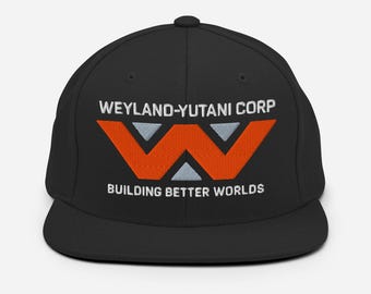 Weyland-Yutani Corp Hat - Premium Snapback Hat - Building Better Worlds – Alien Movie Employee Uniform Cap