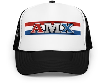AMX – Premium Foam Trucker Hat – AMC American Motors Racing Logo Cap