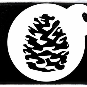 0044 Pine Cake Stencil For Coffee Reusable Mylar 190GSM Gift Cake Craft Duster Tattoo Mug Face Painting Airbrush Spray Paint Template