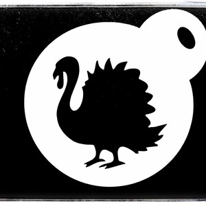 0054 Turkey Cake Stencil For Coffee Reusable Mylar 190GSM Gift Cake Craft Duster Tattoo Mug Face Painting Airbrush Spray Paint Template