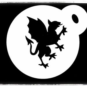 0066 Dragon Cake Stencil For Coffee Reusable Mylar 190GSM Gift Cake Craft Duster Tattoo Mug Face Painting Airbrush Spray Paint Template
