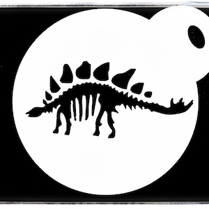 Plantilla de pastel de dinosaurio 0037 para café, reutilizable, Mylar de 190 g/m², para regalo, pastel, manualidades, plumero, tatuaje, taza, pintura facial, plantilla de pintura en aerosol con aerógrafo
