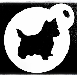 0030 Small Dog Cake Stencil For Coffee Reusable Mylar 190GSM Gift Cake Craft Duster Tattoo Mug Face Painting Airbrush Spray Paint Template
