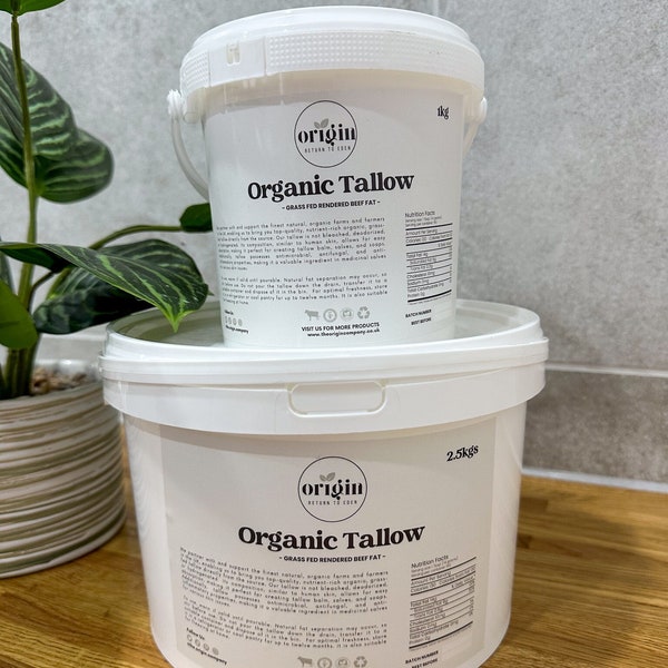 500gram Premium Organic Grass-fed Beef Tallow Tub