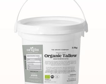 2.5kg Organic Grass-Fed Beef Tallow | UK Sourced