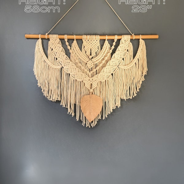 Handcrafted Macrame Wall Hanging for Stylish Home Decor, Thoughtful Housewarming Gifts, Headboard, Bohemian Decoration, Woven Wall Hanging