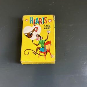 VINTAGE CARDS Hearts Card Game  Whitman 1951 complete set in original box in terrific condition.Kids card game/deck of cards,original box