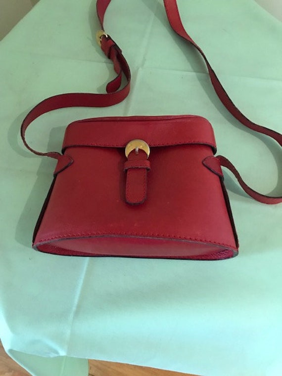 Original Bottega Veneta Red Cross Body Italian lea