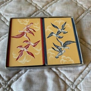 Whitman Publishing HOSTESS BRIDGE CARDS in original box.Bird playing cards played by the martini set in the 50&#39;s.Moms playing cards~Ladies