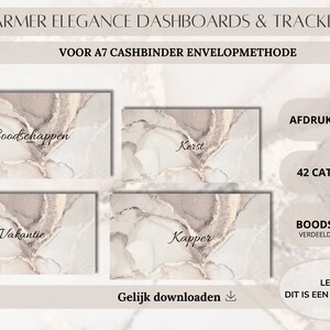 A7 | 42 Pink marmer elegance & trackers | Download | A7 budget binder | Spaarmap | Cashstuffen | Nederlands | Spaarmethode | Budgetteren