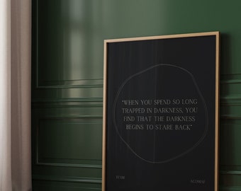 ACOTAR Print Feyre Quote ACOMAF ACOTAR Deep Quote Black Graphic Print Contemporary Moody Wall Decor | Inspirational | Nina Makes Graphics