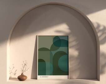 Boho GREEN Wall Art Abstract Boho Digital Download Wall Print Green Modern |Nina Makes Graphics