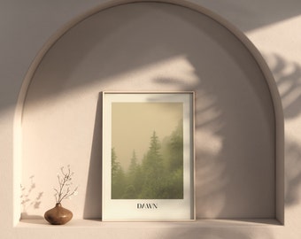 DAWN Forest Print Calming Graphic Print Tree Art Botanical Forest Art Mininmalist Decor Home Decor
