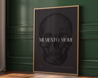 Memento Mori Crescent City Quote Quote, Bryce Quinlan Quote Graphic Wall Art Black Skull House of Earth & Blood |  Nina Makes Graphics