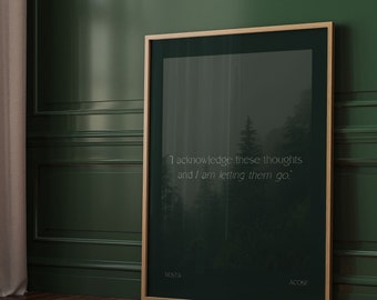 ACOTAR Print Nesta Quote ACOSF ACOTAR Graphic Print Contemporary Green Moody Wall Decor Mindful Wall Art |  Nina Makes Graphics