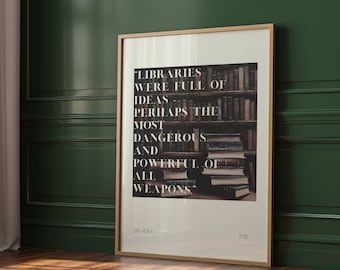 TOG Print Aelin/Celaena quote Library ACOTAR Sarah J Mass Graphic Print Contemporary Wall Decor Neutral | Nina Makes Graphics