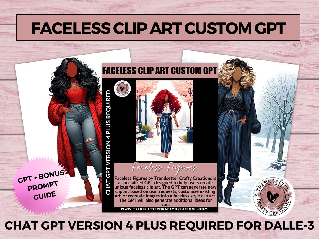 Face Less Video Operator Prompt Custom DALLE GPT Faceless Clip Art Bonus Ai Faceless Art Prompt Guide ...