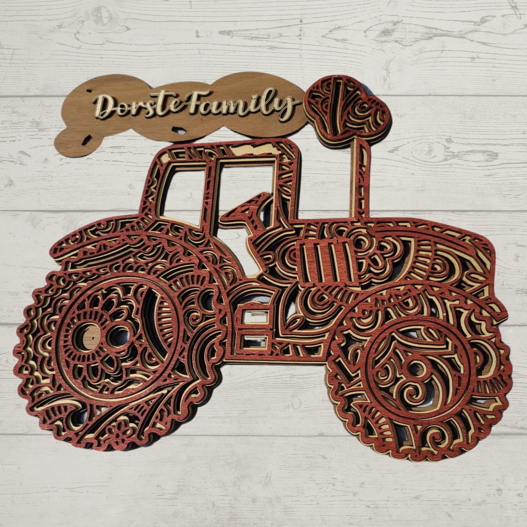 Wood Tractor Multilayer Wood Farm House Wall Art Decor Etsy