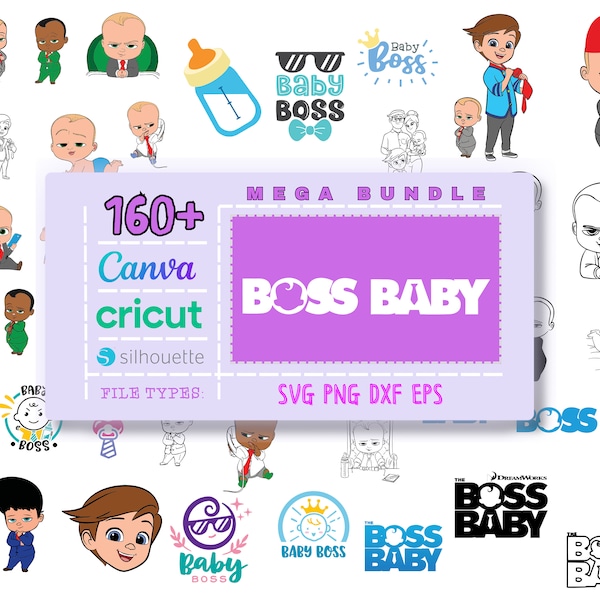 Boss Baby Svg-Png Clipart | Dxf - Eps | Anime Silhouette SVG | Anime Character | Kawaii svg | Boss Baby Png | Printable