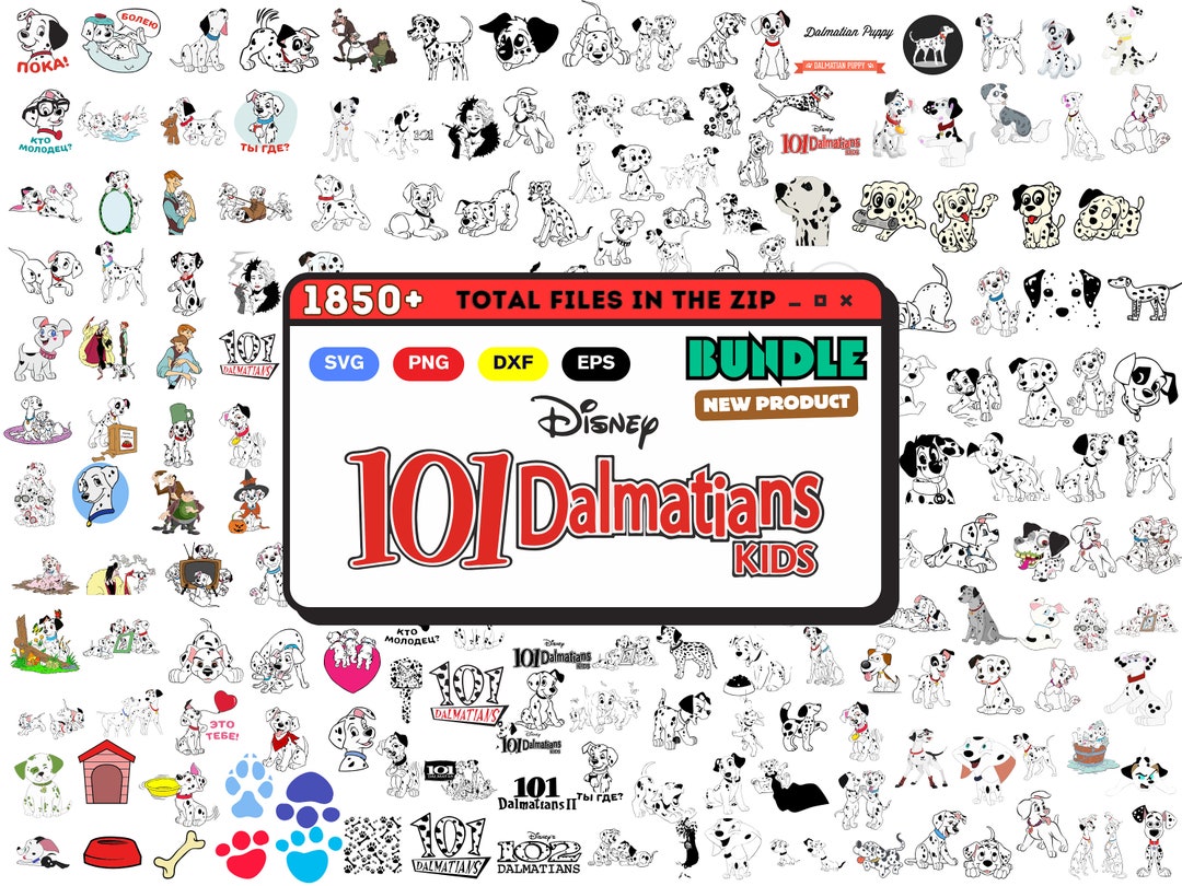 101 Dalmation MEGA Bundle Svg, 101 Dalmation Svg, 101 Dalmation Cricut ...