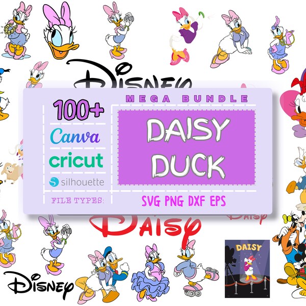 Daisy_Duck_ BundleSvg Daisy_Duck_ Png, Daisy_Duck Cricut, Silhouette Clipart Digital Vector Cut File, Instant Downlaod, SVG,Tshirt