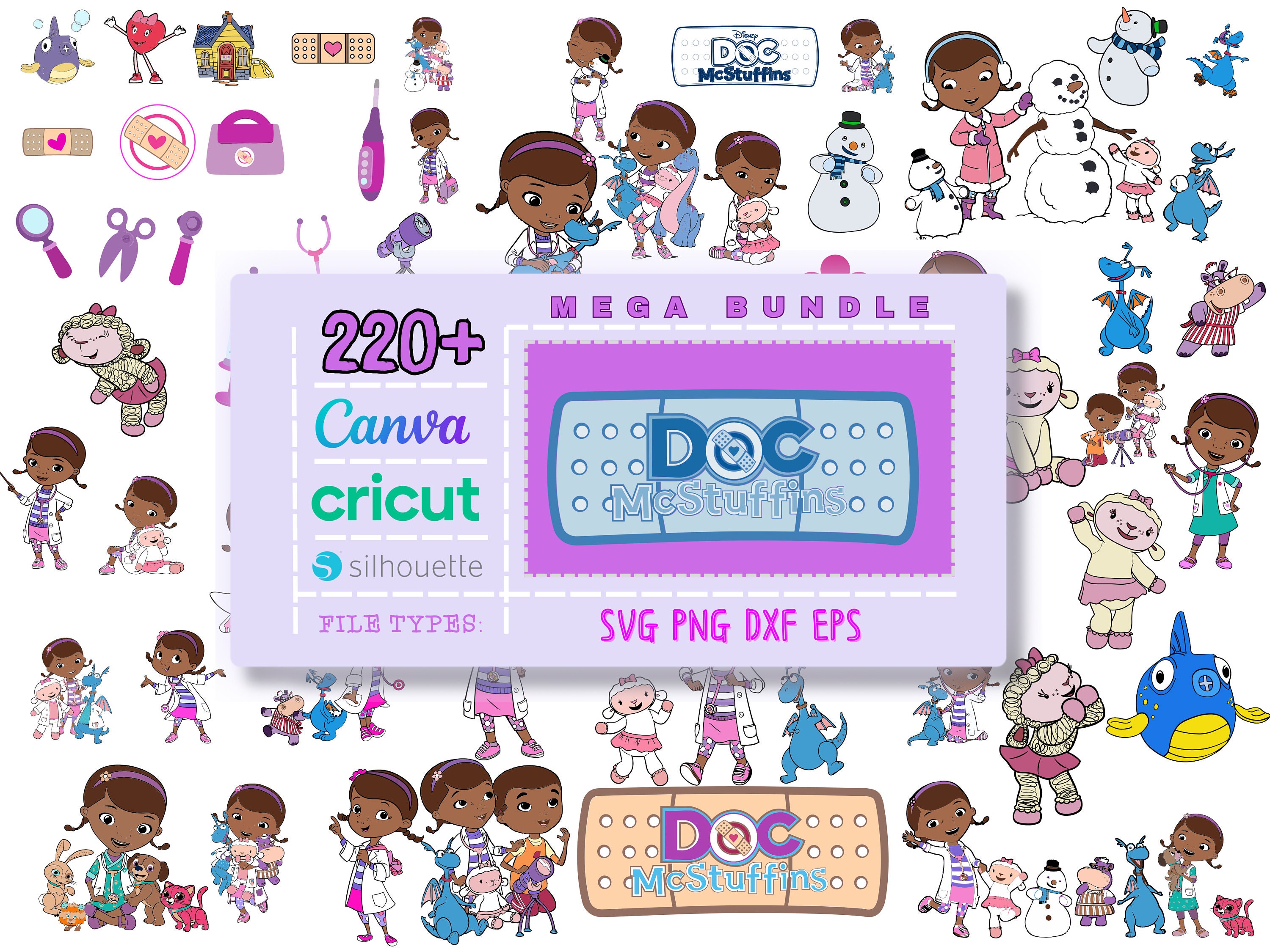 Doc Mcstuffins Svg Bundle Clipart Instant Digital Download,doc