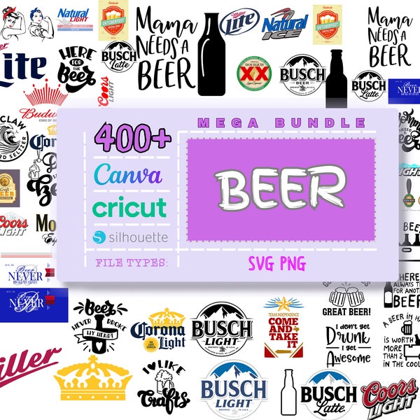 Beer Mega Svg Bundle, Svg - Png, Beer SVG Bundle, Beer Quotes SVG Designs, Beer Glass SVG, Alcohol Quotes, Silhouette,Cut file