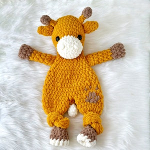 Giraffe lovey crochet pattern,  Crochet Animal, Crochet Snuggler, Giraffe Amigurumi Pattern, Crochet Giraffe Snuggler, Newborn Lovey Pattern