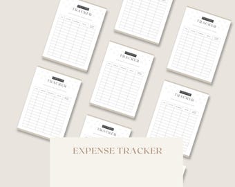 Minimalist Expense Tracker Printable | Monthly Budget Sheet | A4 & US Letter Sizes | Digital Download