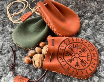 Patrón de bolsa de cuero medieval