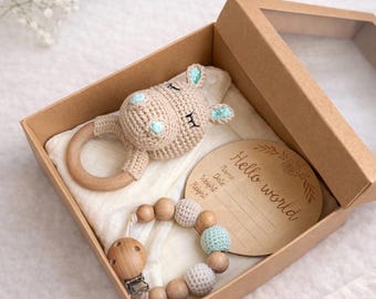 Baby Gift Set | Newborn Gift | Baby Gift | Pregnancy Gift | Baby Shower Gift | 5-Piece Gift Set - Hippo
