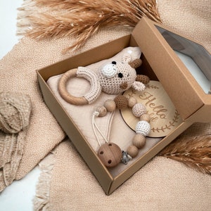 Baby gift set | Gift newborn | Baby gift | Pregnancy gift | Baby shower gift | Gift set 5 pieces - giraffe