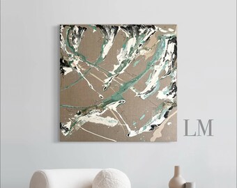 Acrylgemälde auf Leinen, Struktur Kunst, Abstraktes Gemälde minimalistische Kunst, textured art Strukturierte Wandkunst