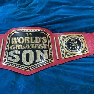 Worlds Greatest Son Wrestling Championship Adult Size wwe replica wwf iwgp nwo wbc wba custom belts best gifts for him