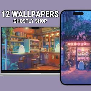 Cute ghosts wallpaper halloween wallpaper lofi wallpaper plants wallpapers 4k wallpaper aesthetic desktop wallpaper cute wallpaper boho ios