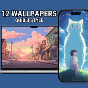 Studio Ghibli wallpaper Anime wallpaper Japanese wallpaper Digital image Phone wallpaper Desktop background 4k resolution Ghibli aesthetic
