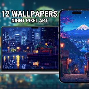 Pixel art wallpaper plant wallpaper landscape cozy Wallpaper desktop retro wallpaper kawaii Instant Download ghibli wallpaper screensaver 4K