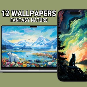 Fantasy nature wallpaper Landscape wallpaper Nature wallpaper Fantasy desktop wallpaper Phone wallpaper Desktop background Phone background